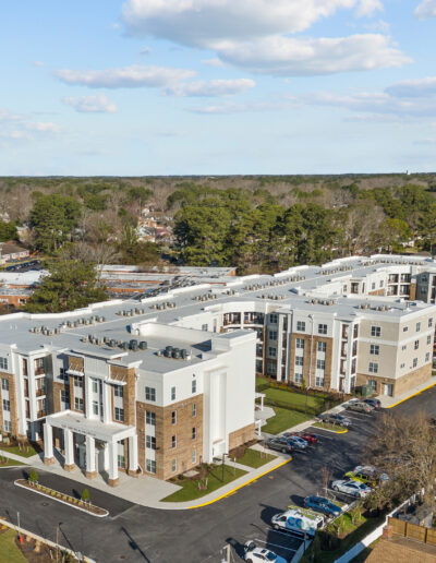 Luxury Apartment Building Exterior Facade View